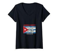 Womens Libertad O Muerte El Grito De Lares 1868 V-Neck T-Shirt