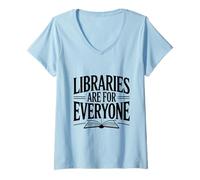 Women's Libraries are for Everyone Inclusive Book Lover V-Neck T-Shirt