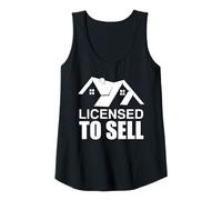 Womens Licensed to Sell Real Estate Agent Funny Realtor Tank Top