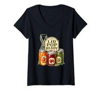 Women's Lid Pop Ready Home Canning V-Neck T-Shirt