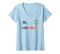 Womens Lieber VOLL 24 - X Malle Soft Jersey Germany Beer V-Neck T-Shirt
