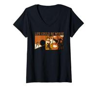 Women's Life Could Be Worse Funny Greek Mythology V-Neck T-Shirt