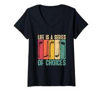 Womens Life is A Series of Choices Golf Humor V-Neck T-Shirt