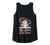 Womens Life is better at the Piano Tank Top