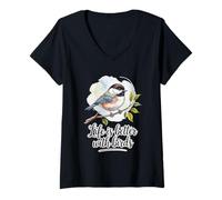 Womens Life is Better with Birds V-Neck T-Shirt