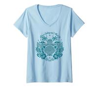 Women's Life is Calling & I Must Go Coastal Beach Seashell V-Neck T-Shirt