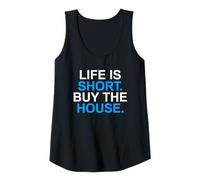 Womens Life is Short Real Estate Agent Funny Realtor Tank Top
