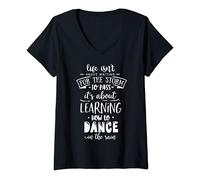 Womens Life isn't about waiting for the storm to pass V-Neck T-Shirt