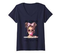 Womens Life Status Holding It Single Bobby Pin V-Neck T-Shirt