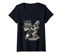 Women's Life Without Jesus is Like an Unsharpened Pencil V-Neck T-Shirt