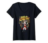 Women's Life's A Circus Rabbit Ringmaster V-Neck T-Shirt