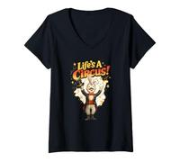Women's Life's A Circus! Rabbit Ringmaster V-Neck T-Shirt