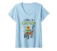 Women's Life's A Garden Dig It V-Neck T-Shirt