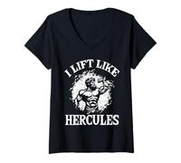 Womens Lift Like Hercules Ancient Greece God Greek Mythology V-Neck T-Shirt