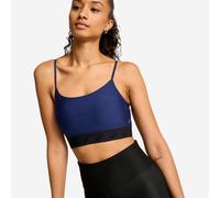 Women's Light Support Sports Bra With Thin Crossover Straps - Navy Blue