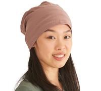 Womens Light Weight Summer Beanie - Mens 100% Cotton Slouchy Beanie Hat Slouch Knit Cap Chemo Headwear Hat Pink L