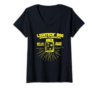Womens Lightnin' Bug Outdoor Illumination Get Lit Naturally The V-Neck T-Shirt