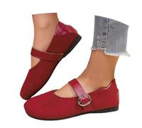 Women's Lightweight Casual Slip On Shoes with Soft Sole for All Day Comfort and Breathability (Red, 3.5) #93