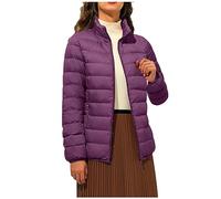 Womens Lightweight Coats Clearance,Ladies Petite Coats Padded Parka Coat Quilted Puffer Jackets Ribbed Warm Winter Lapel Button Outwear Down Coat with Pockets Plus Size