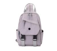 Women's Lightweight Compact Stylish Backpack with Generous, light purple | Waterproof chest pocket for student commuting, business trips, nursing shift service, everyday life for mothers