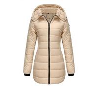 Women's Lightweight Down Jacket Water-Resistant Long Warm Puffer Coats Ladies Hooded Winter Longline Waterproof Coat Casual Padded Jacket Packable Quilted Padded Jackets Solid Parka Coat Outwear Sale