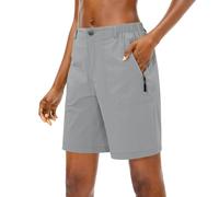 Women's Lightweight Golf Shorts Quick Drying Breathable Zipper Button Sports Shorts with Elastic Waistband Beach Short Pants with Pockets
