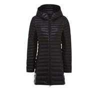 Women's Lightweight Packable Hooded Puffer Jacket Ultra Light Quilted Padded Jacket, Long & Oversized Puffer Coats for Ladies (Black with Hood, XXL)