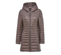 Women's Lightweight Packable Hooded Puffer Jacket Ultra Light Quilted Padded Jacket, Long & Oversized Puffer Coats for Ladies (Khaki with Hood, 6XL)