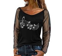 Women's Lightweight Pullover Shirts Long Sleeve Sexy Top Rhinestone Mesh Yarn O Neck Top Casual Wear Strap Party Blouse Shirt Short Sleeve Women, White, XXL