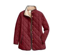 Women's Lightweight Quilted Jacket Large Sizes, Transition Jacket With Zip Warm Lined Winter Jacket Oversized Down Jacket Stand-up Collar Fleece Jacket Solid Casual Jacket Women's Sweatshirt Jacket