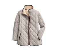 Women's Lightweight Quilted Jacket Large Sizes, Transition Jacket With Zip Warm Lined Winter Jacket Oversized Down Jacket Stand-up Collar Fleece Jacket Solid Casual Jacket Women's Sweatshirt Jacket