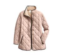 Women's Lightweight Quilted Jacket Large Sizes, Transition Jacket With Zip Warm Lined Winter Jacket Oversized Down Jacket Stand-up Collar Fleece Jacket Solid Casual Jacket Women's Sweatshirt Jacket