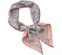 Womens Lightweight Square Scarf 70cm with Paisley Print in Simulated Silk Fabric, Hand Rolled Edges Provide Shape and Elegance for Various Outfits (05)