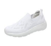 Women's Lightweight Trainers Platform Gym Trainers Women Sneakers Fashionable and Solid Color Mesh Breathable The Summer Comfortable Thick Sole Womens Sneakers Size 8 Comfortable (White,6.5)