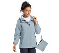 Women's Lightweight Waterproof Hiking Jacket,ladies Rain Jackets,Windbreaker Packable Hood Quick Dry Raincoat with Waist Cinch Elastic for Outdoor Cycling Traveling Blue M