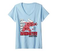 Women's Lilo & Stitch Level Badness Usually High V-Neck T-Shirt