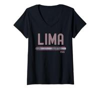 Womens Lima Peru | Vacation Travel V-Neck T-Shirt