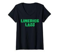 Women's Limerick Lass Ireland Irish Nicknames for Men Women & Kids V-Neck T-Shirt