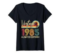 Womens Limited Edition 1985 Birthday - Vintage V-Neck T-Shirt