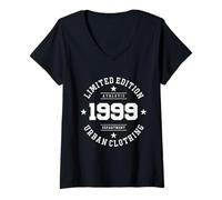 Womens Limited Edition 1999 Birthday 1999 Born in 1999 V-Neck T-Shirt