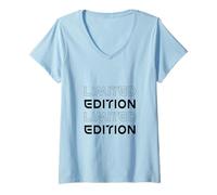 Women's Limited Edition Calendar Modern Outfit Clear Design V-Neck T-Shirt