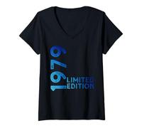 Womens Limited Edition Vintage 1979 Funny 46th Birthday 46 Years V-Neck T-Shirt
