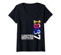 Womens Limited Edition Vintage 1987 Funny 38th Birthday 38 Years V-Neck T-Shirt