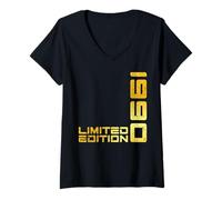 Womens Limited Edition Vintage 1990 Funny 35th Birthday 35 Years V-Neck T-Shirt
