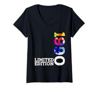 Womens Limited Edition Vintage 1990 Funny 35th Birthday 35 Years V-Neck T-Shirt