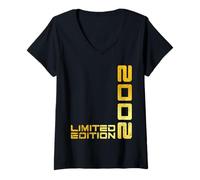 Womens Limited Edition Vintage 2002 Funny 23rd Birthday 23 Years V-Neck T-Shirt