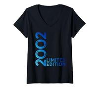 Womens Limited Edition Vintage 2002 Funny 23rd Birthday 23 Years V-Neck T-Shirt
