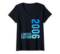 Womens Limited Edition Vintage 2006 Funny 19th Birthday 19 Years V-Neck T-Shirt