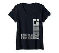 Womens Limited Edition Vintage 2008 Funny 17th Birthday 17 Years V-Neck T-Shirt