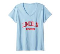 Womens Lincoln High School HS Sioux Falls SD Varsity Sports V-Neck T-Shirt